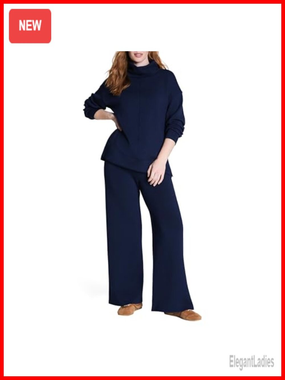 SPANX AirEssentials Turtleneck Tunic Long Sleeve Relaxed Fit Women's Top